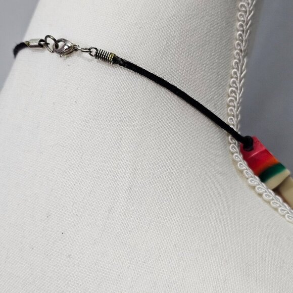 Vintage Lucite Retro Chunky Beaded Charm Art Deco Statement Rare Necklace - Picture 4 of 5